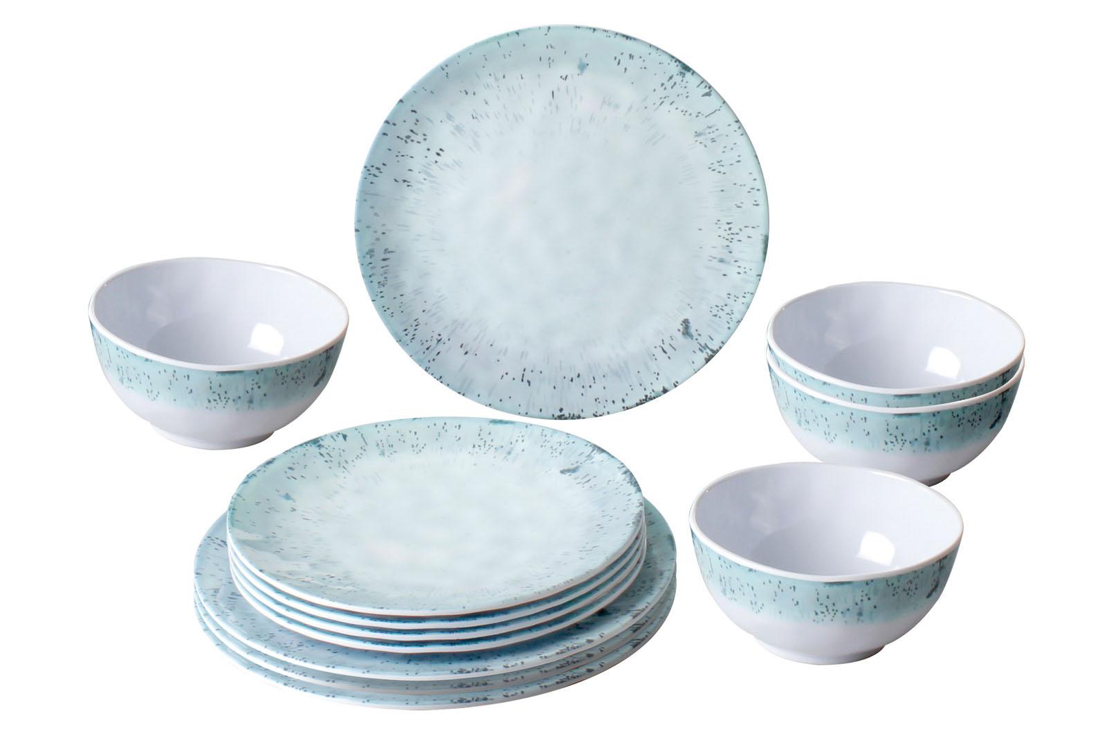 BRUNNER 0830150N.C5X Set assiettes, verres, bols, tasses incassables en mélamine Stonetouch 40